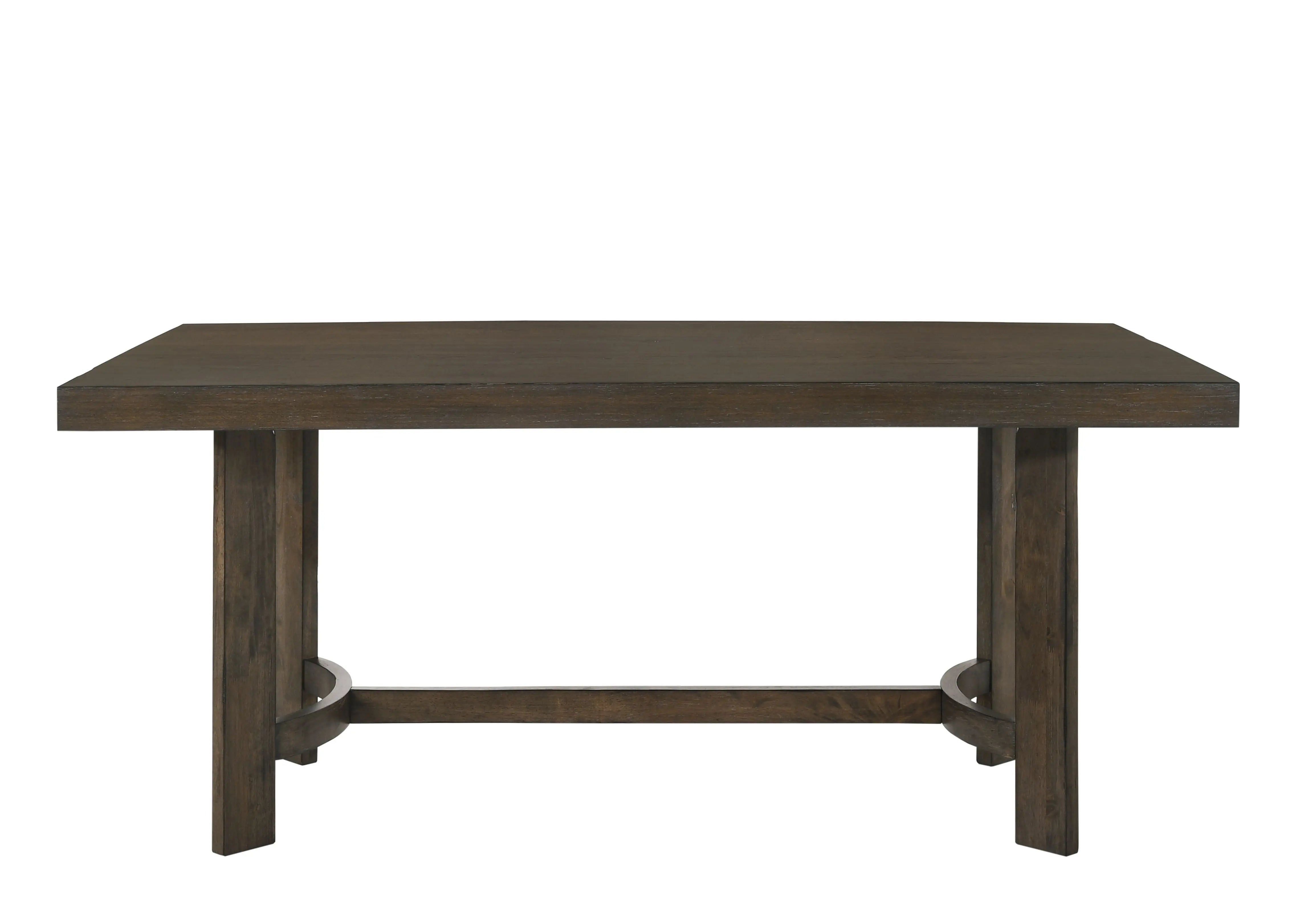 70" Espresso Wood Trestle Base Dining Table Homeroots Kitchen & Dining