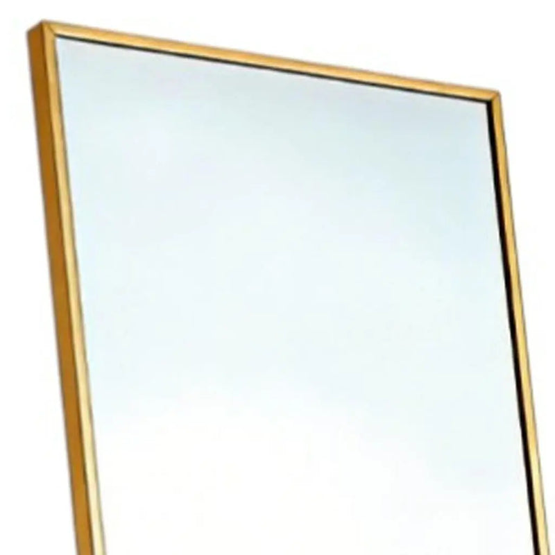 70" Gold Aluminum Freestanding And Wall Mounted Framed Full Length Mirror Homeroots Bed & Bath