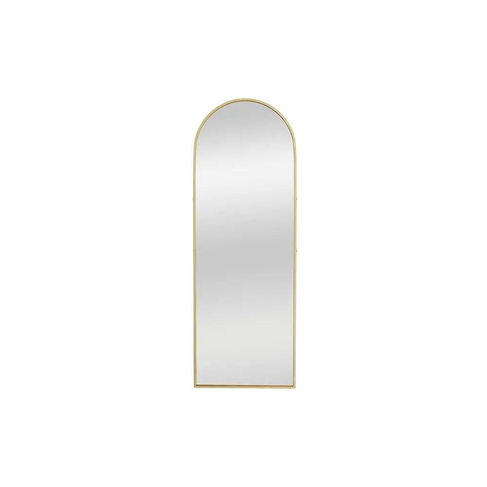 70" Gold Metal Arch Wall Mounted Leaning Or Freestanding Framed Full Length Mirror Homeroots Bed & Bath