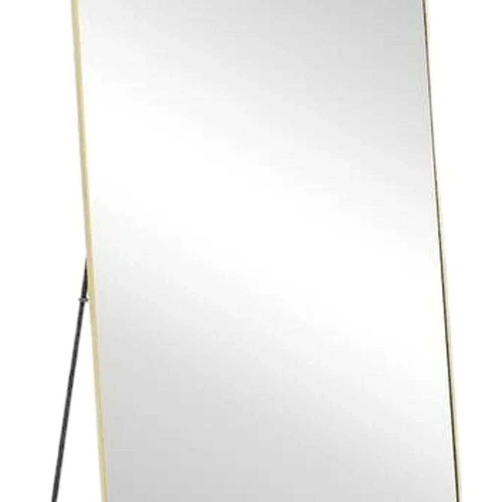 70" Gold Metal Wall Mounted And Freestanding Framed Full Length Mirror Homeroots Bed & Bath