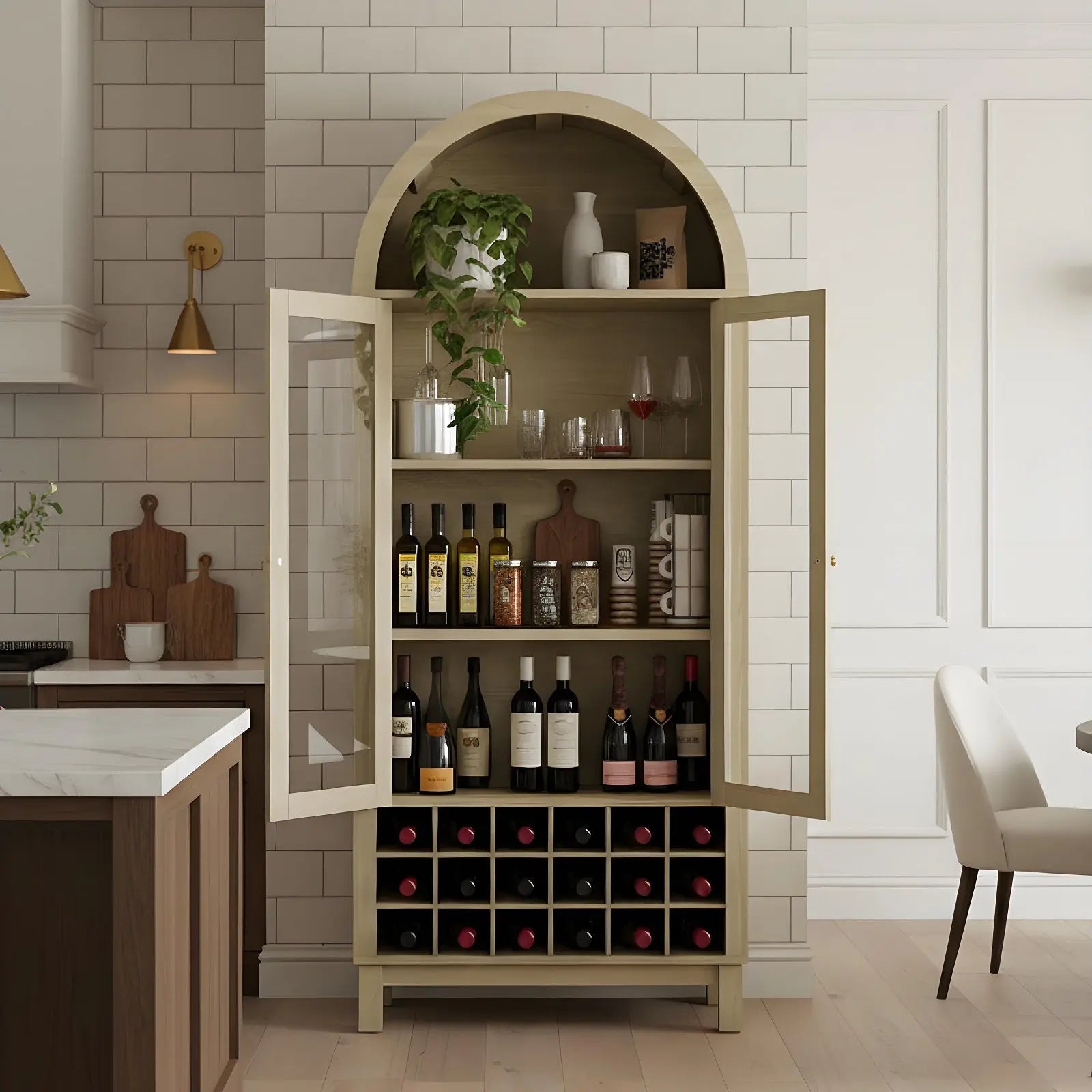 70" White Wood Two Door Pantry Or Storage Closet Homeroots Kitchen & Dining