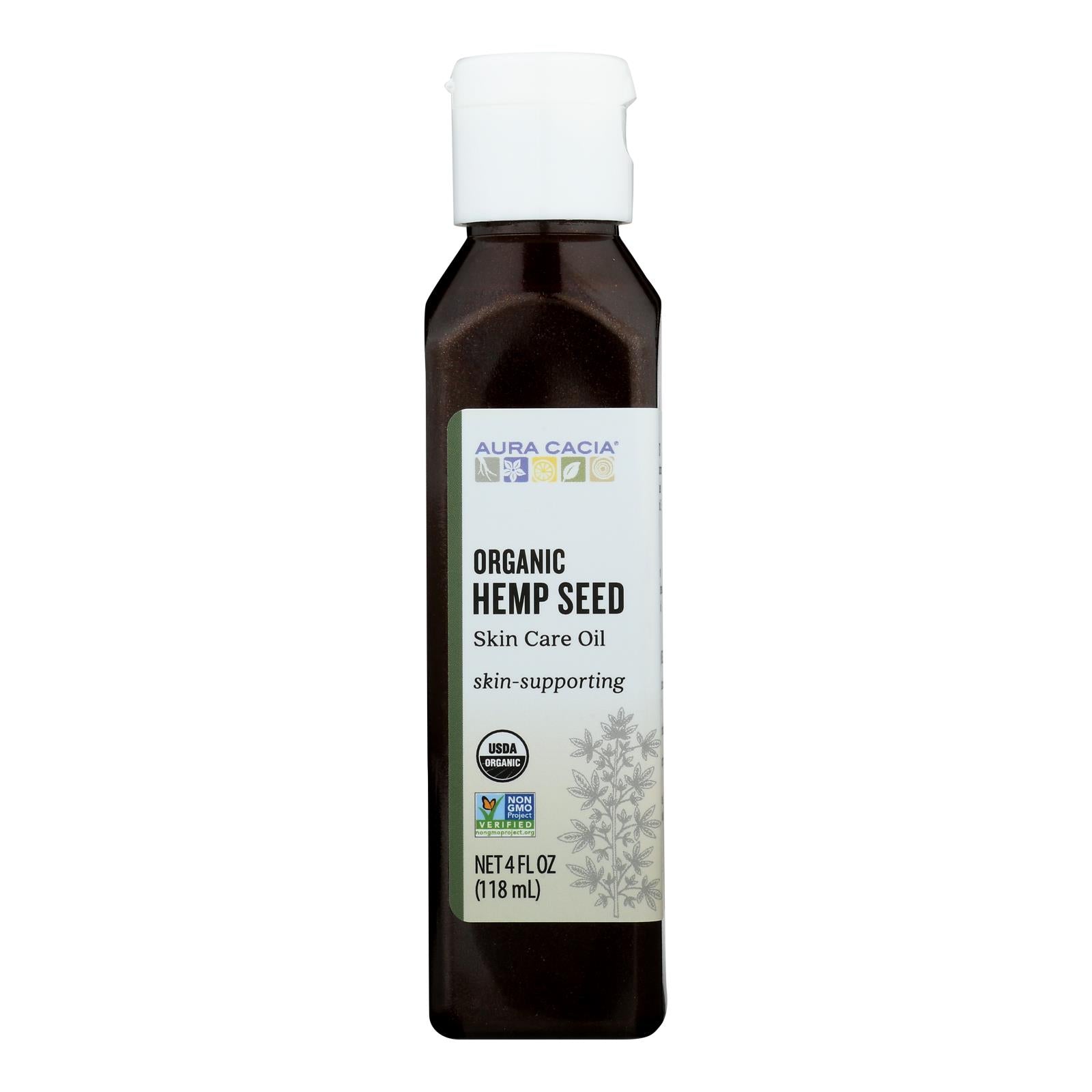 Aura Cacia - Body Oil - Hemp Seed - Case Of 1 - 4 Fl Oz. Aura Cacia
