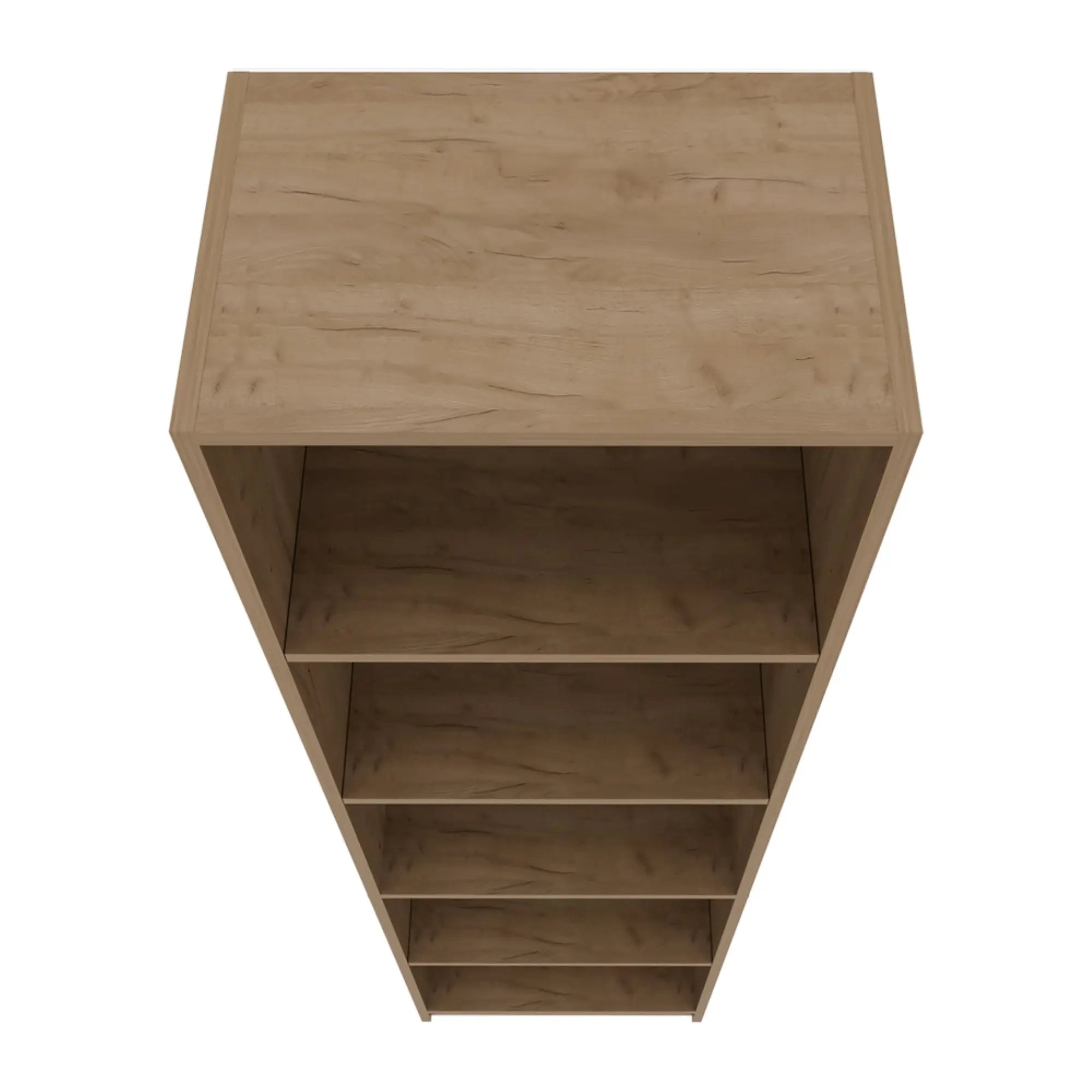 71" Beige Wood Five Tier Bookcase Homeroots Office