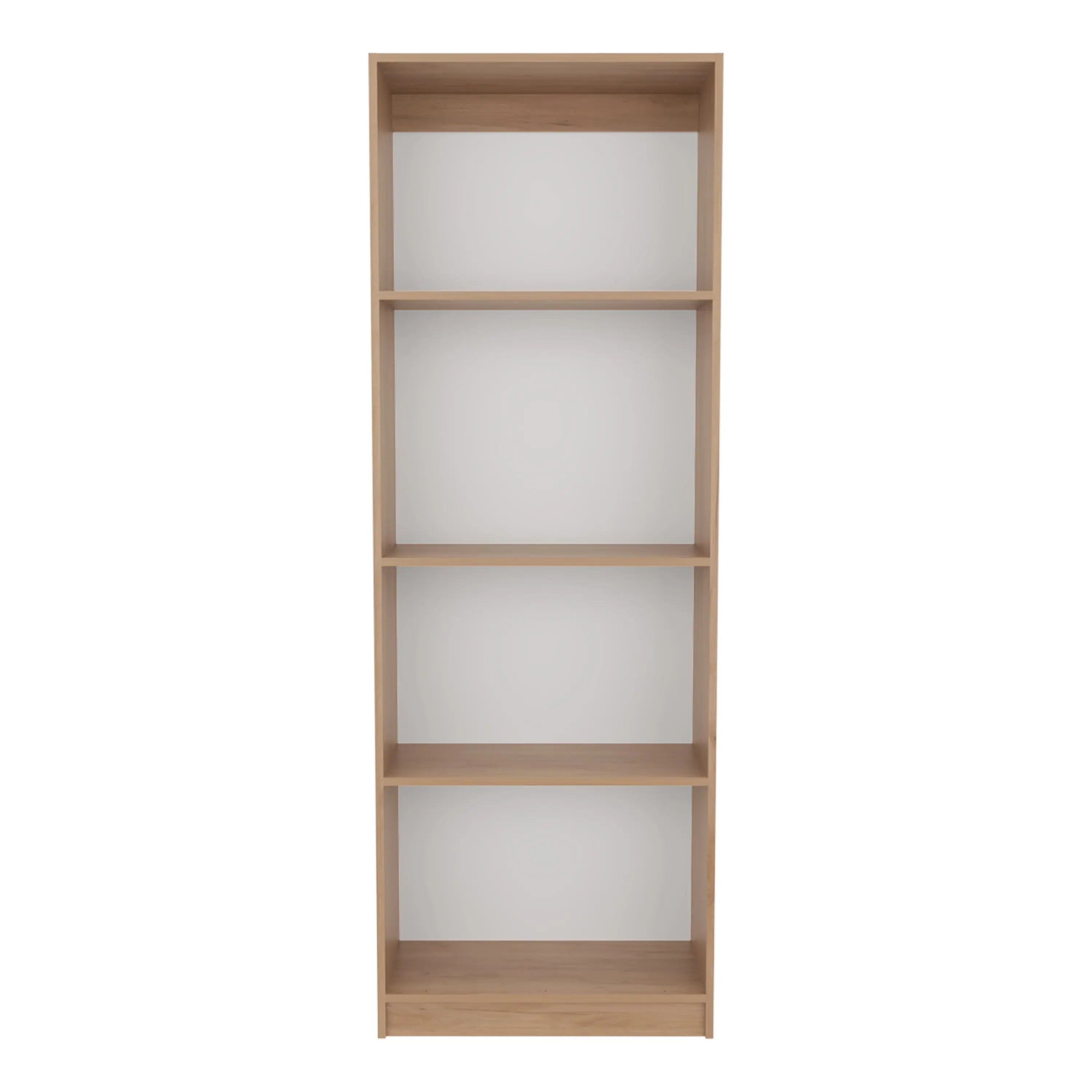 71" Beige Wood Five Tier Bookcase Homeroots Office