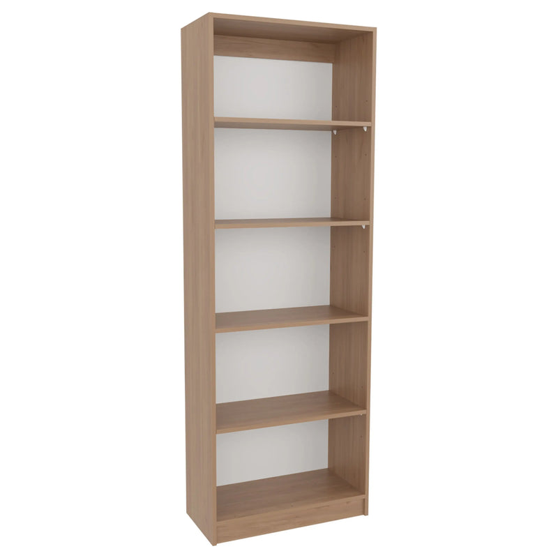 71" Beige Wood Four Tier Bookcase Homeroots Office