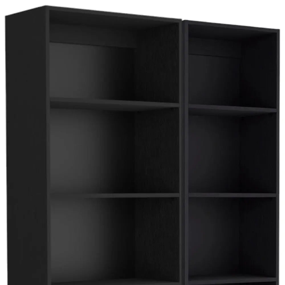 71" Black Five Tier Bookcase - GreatEagleInc