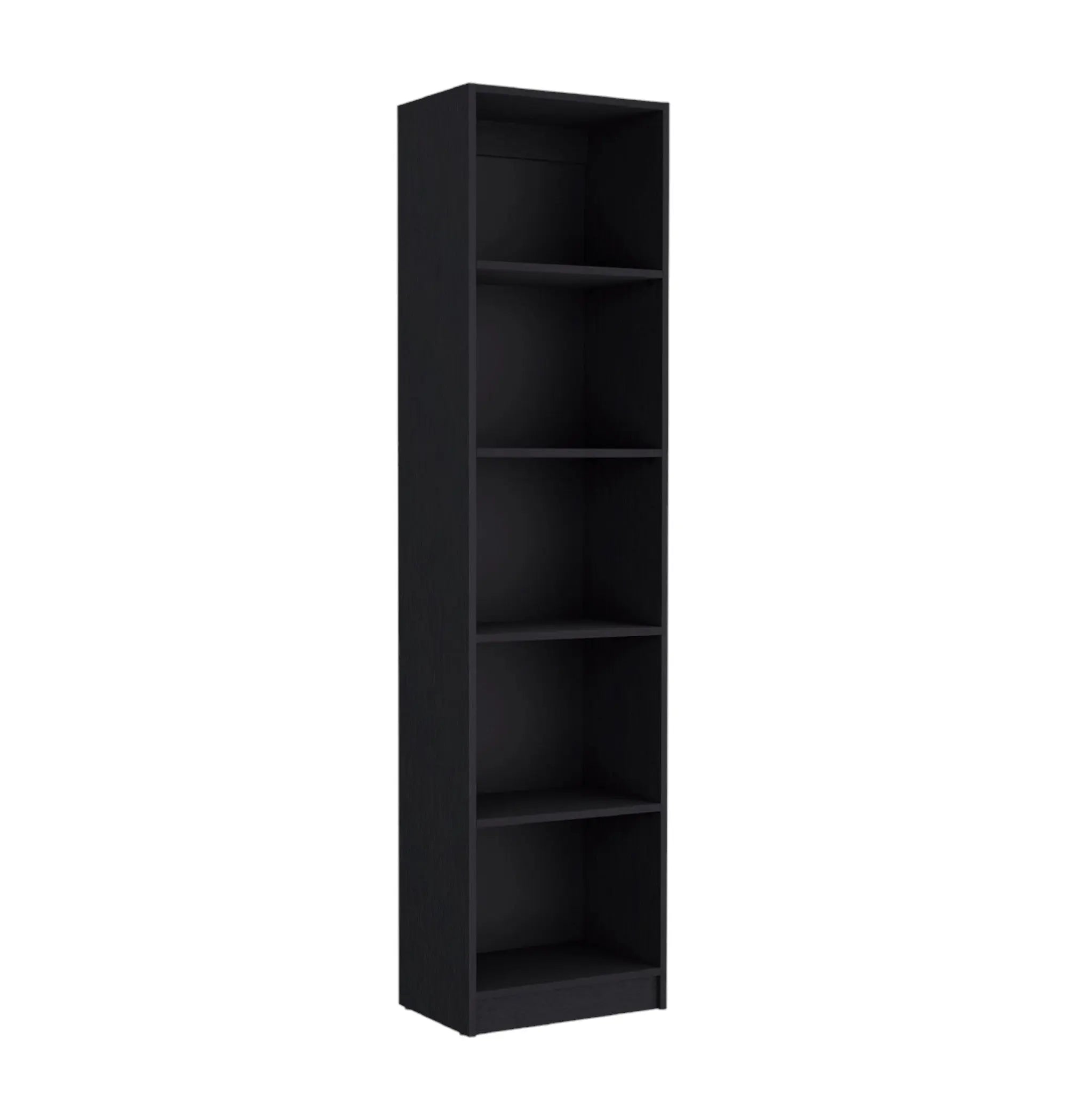 71" Black Five Tier Bookcase - GreatEagleInc