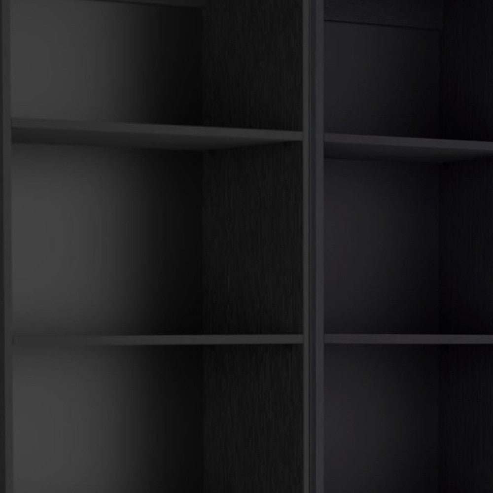71" Black Five Tier Bookcase - GreatEagleInc