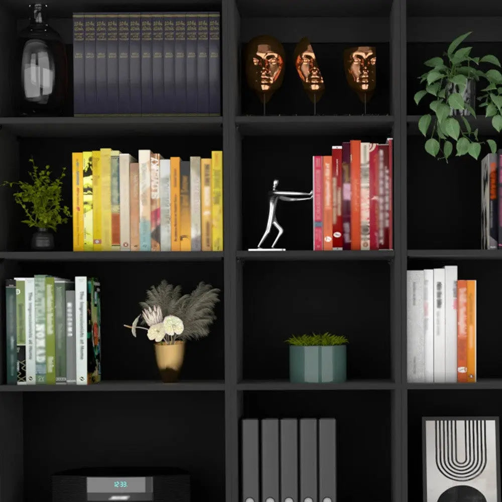 71" Black Five Tier Bookcase Homeroots Office