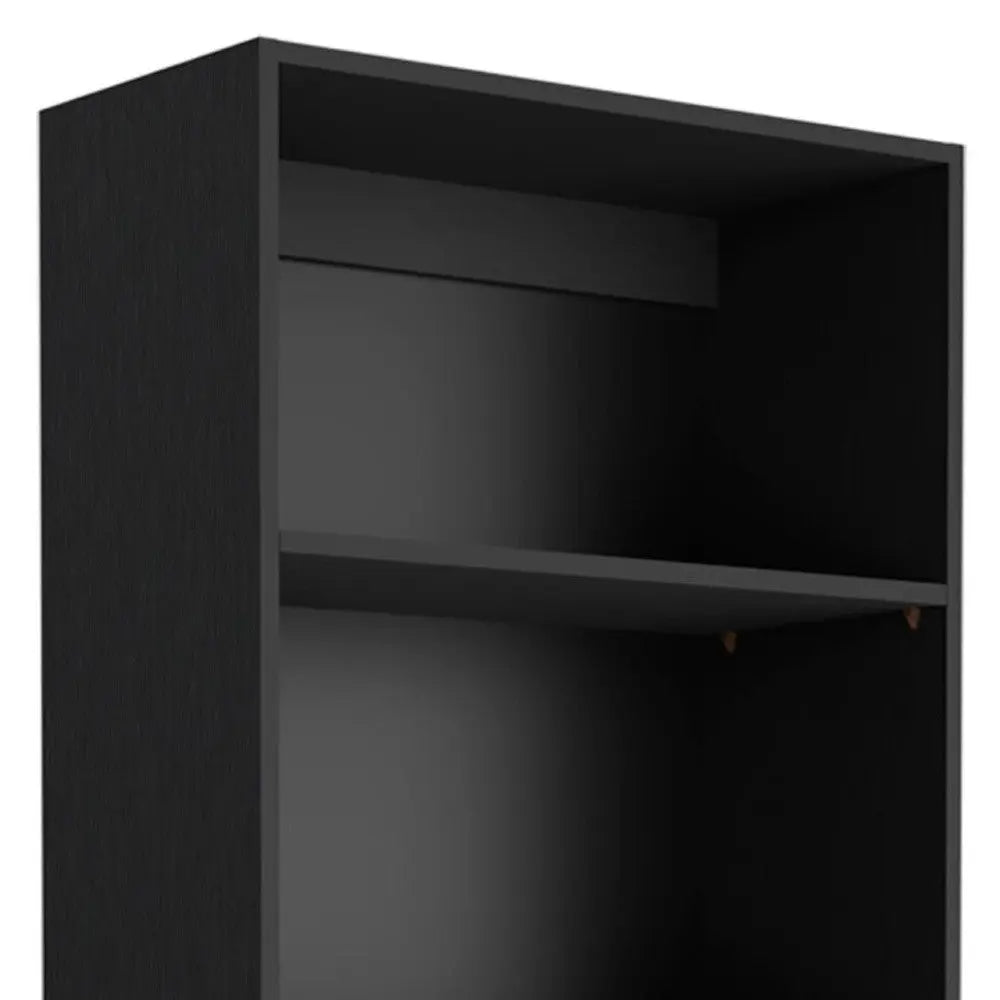 71" Black Five Tier Bookcase Homeroots Office
