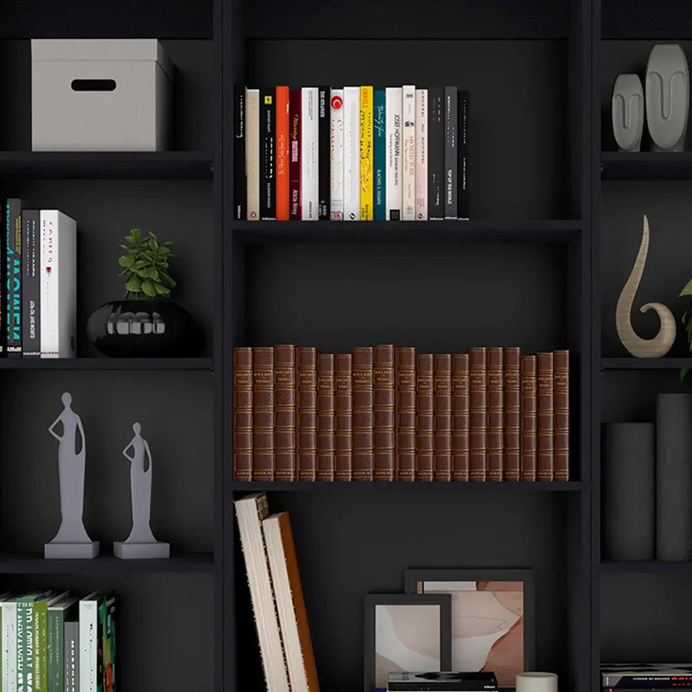 71" Black Four Tier Bookcase Homeroots Office