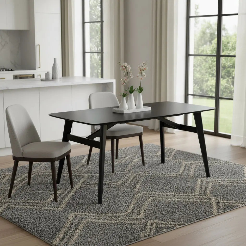 71" Black Wood Dining Table Homeroots Kitchen & Dining