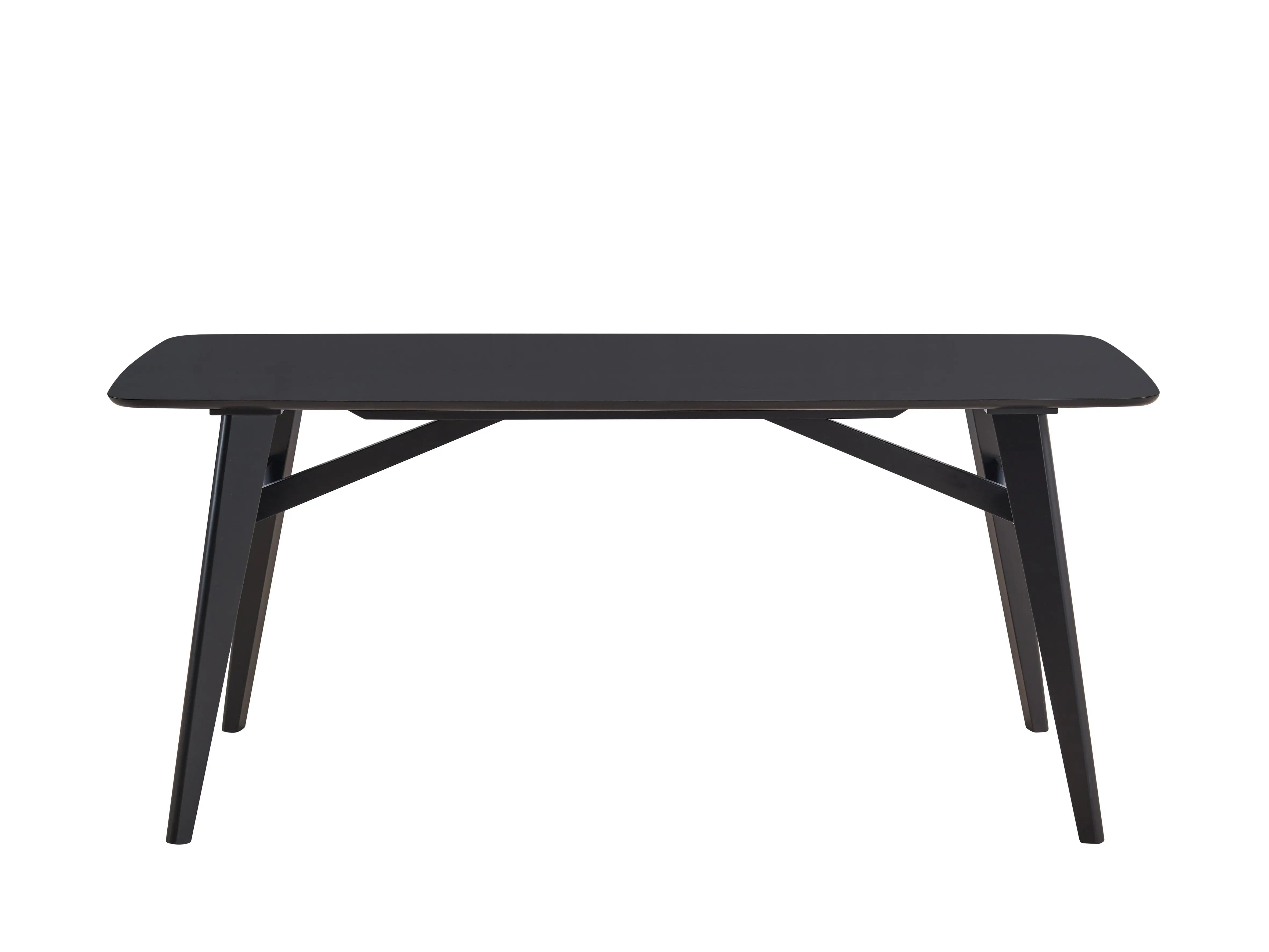 71" Black Wood Dining Table Homeroots Kitchen & Dining