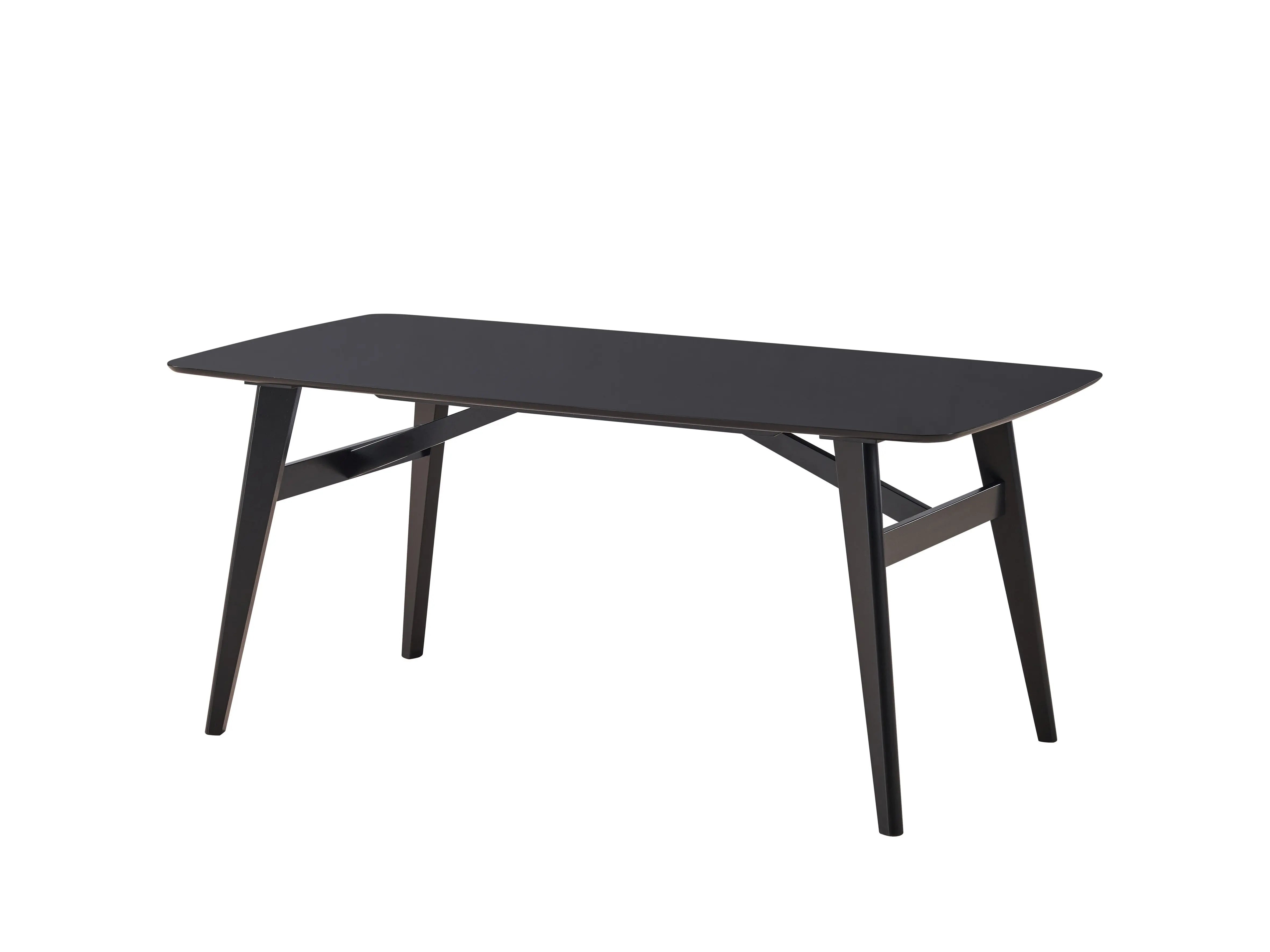 71" Black Wood Dining Table Homeroots Kitchen & Dining