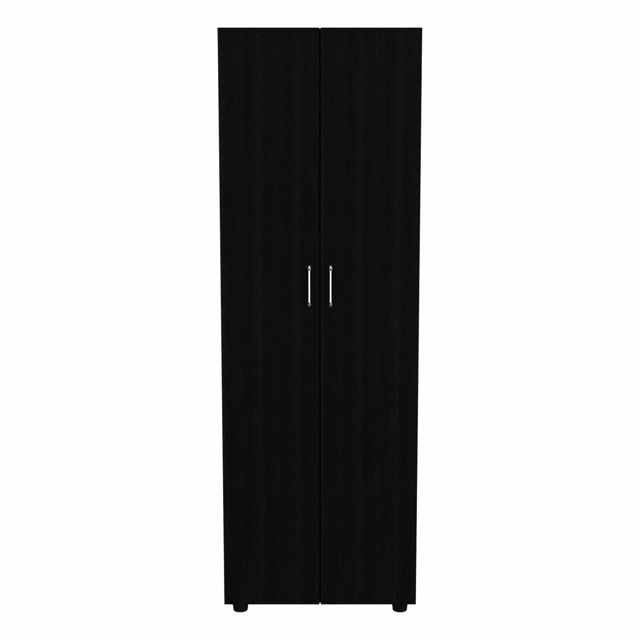 71" Black Wood Two Door Combo Dresser Homeroots Bed & Bath