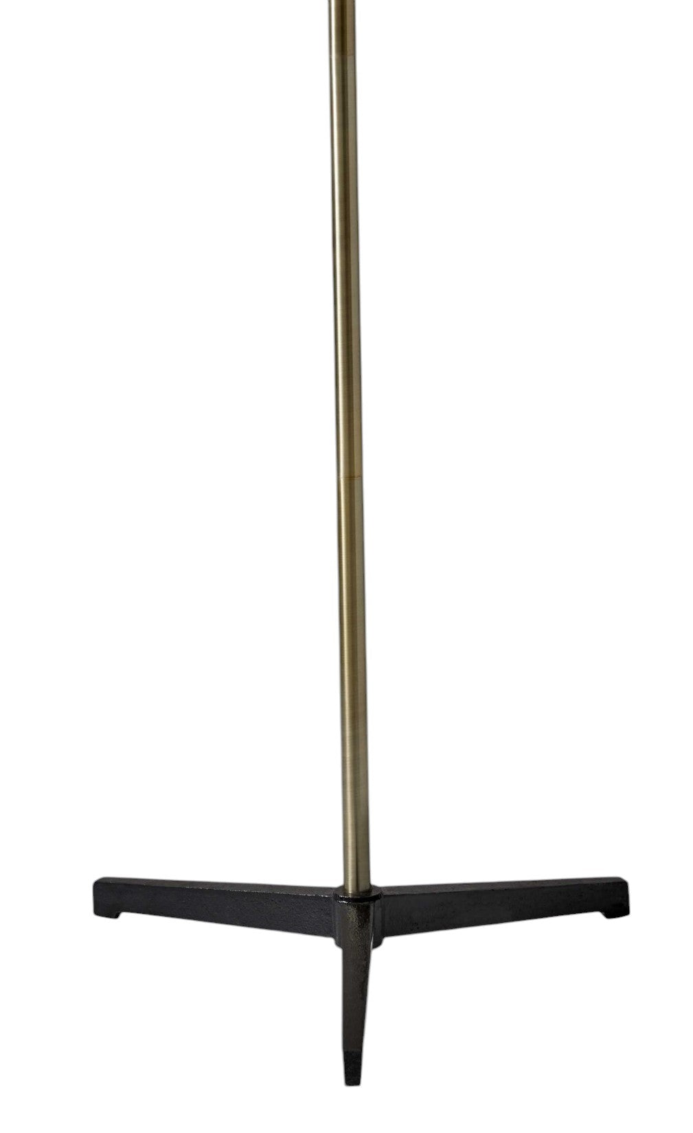 71" Brass Metal Novelty Floor Lamp With Black And White Iron Cone Shade - GreatEagleInc