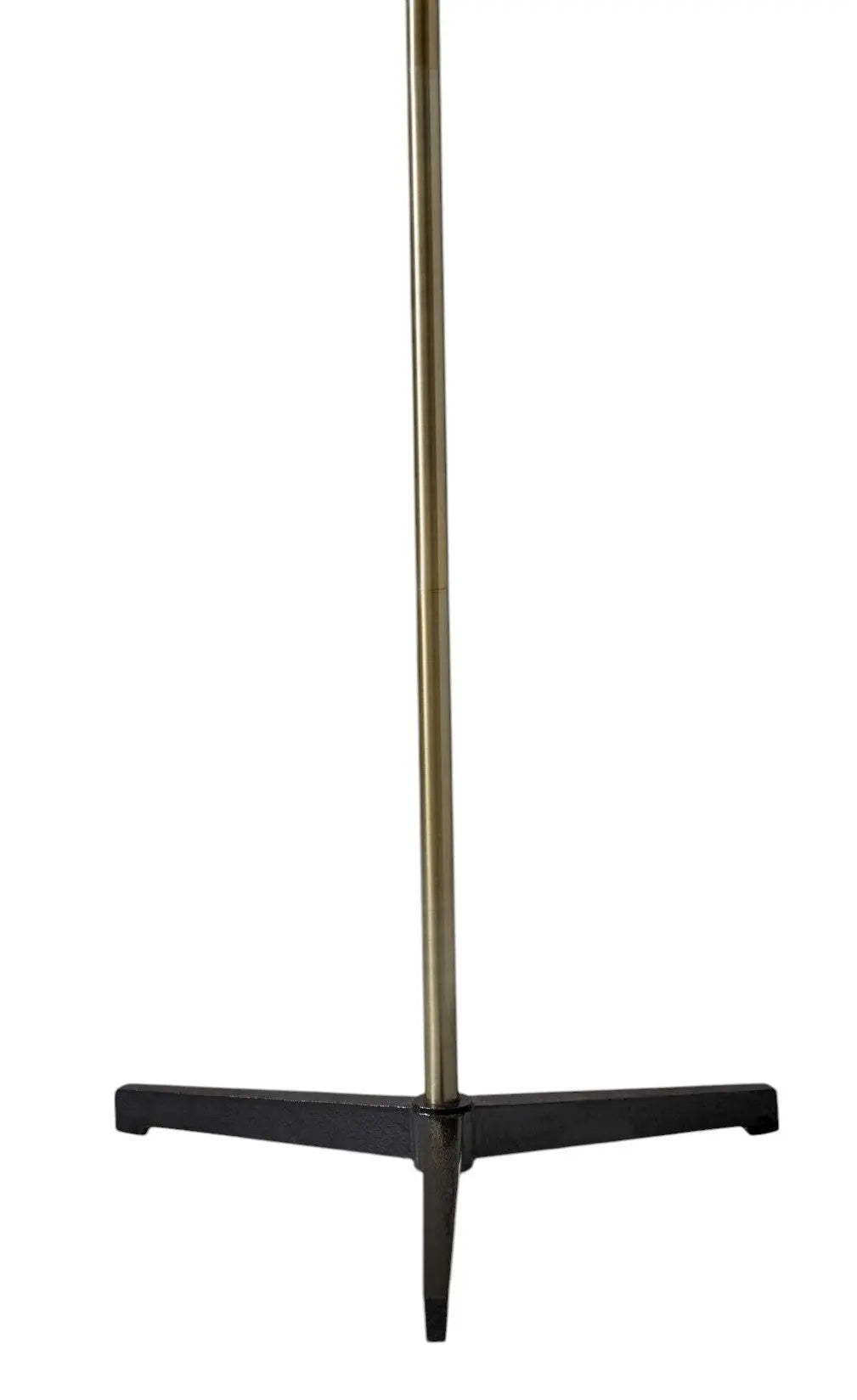 71" Brass Metal Novelty Floor Lamp With Black And White Iron Cone Shade - GreatEagleInc