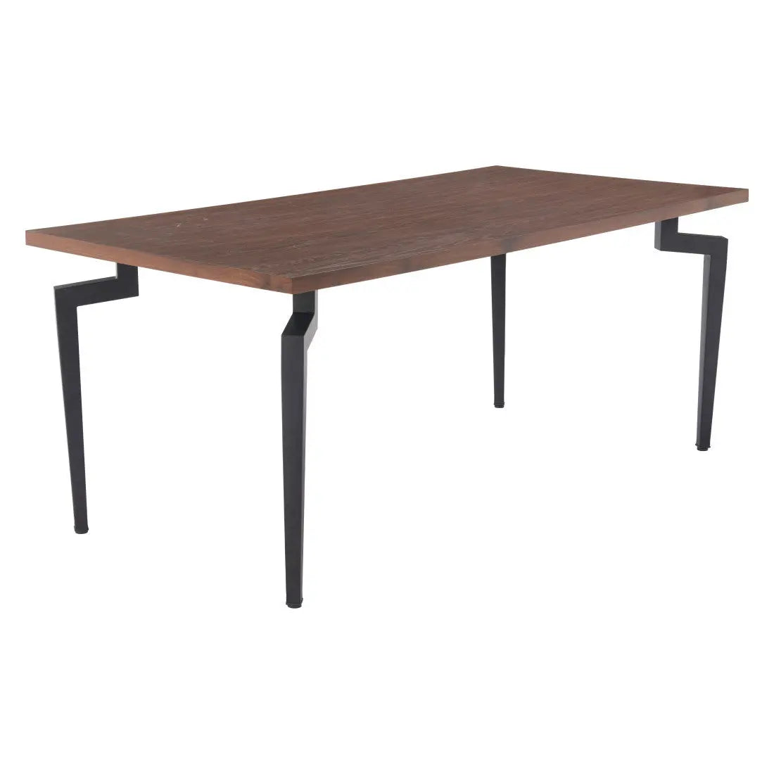 71" Brown and Black Wood and Steel Dining Table Homeroots Kitchen & Dining