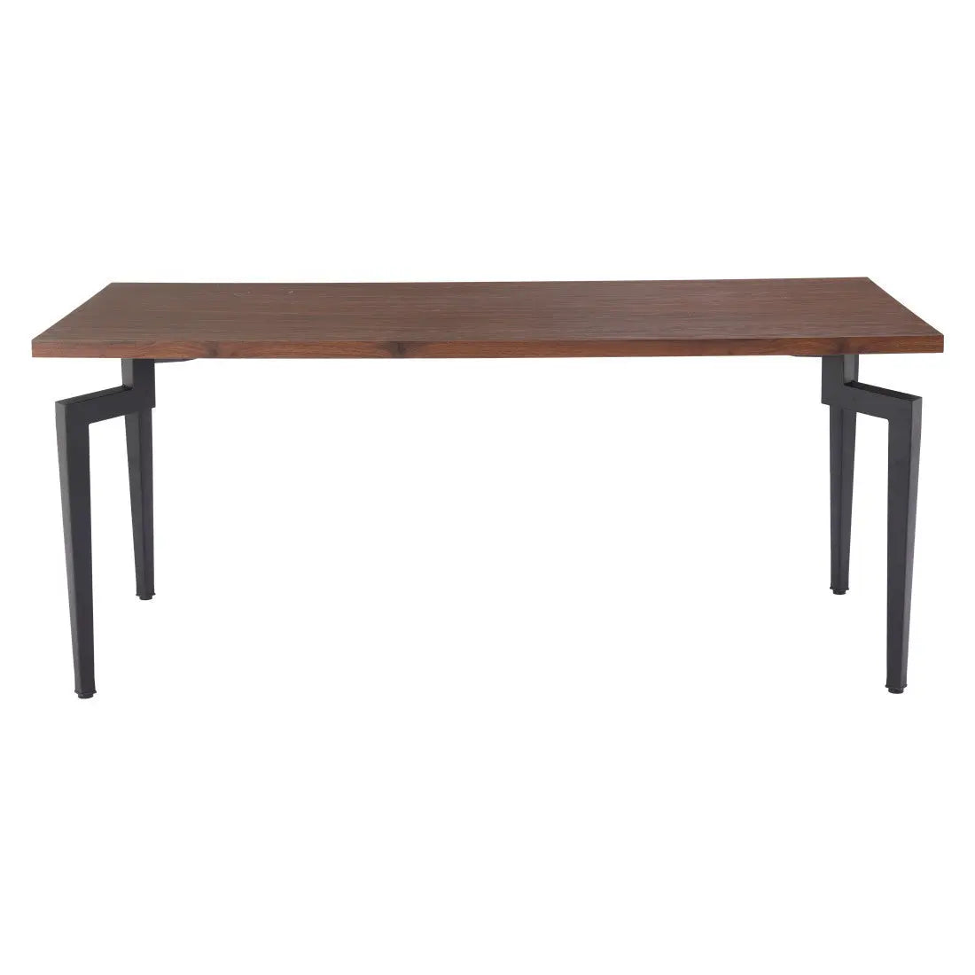 71" Brown and Black Wood and Steel Dining Table Homeroots Kitchen & Dining
