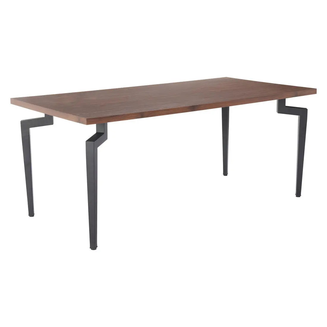 71" Brown and Black Wood and Steel Dining Table Homeroots Kitchen & Dining