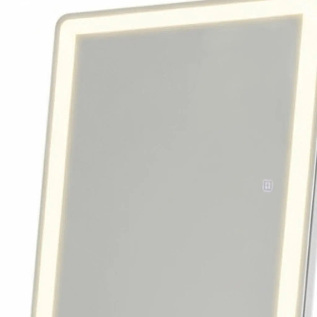 71" Clear Lighted Freestanding and Wall Mount Frameless Full Length Mirror - GreatEagleInc