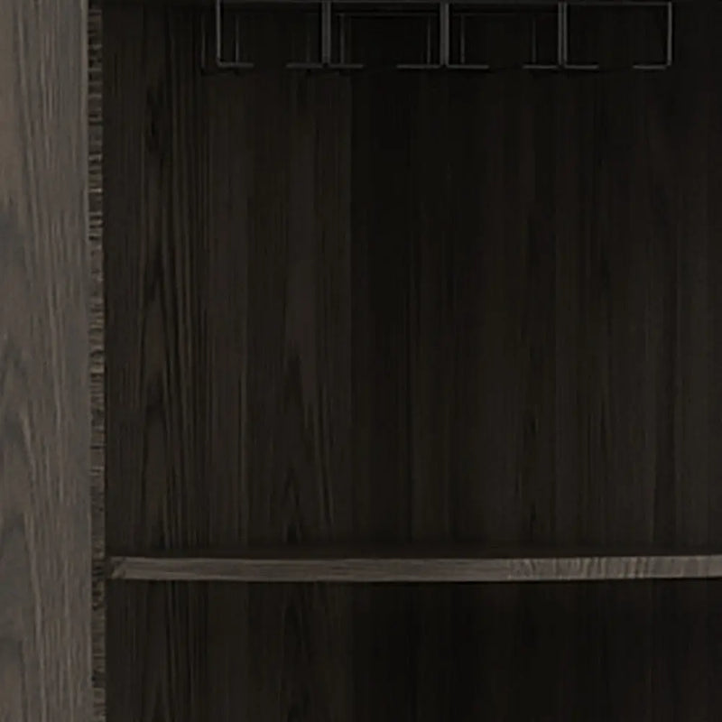 71" Dark Brown Wood Corner Bar Cabinet With Two Doors Homeroots Kitchen & Dining