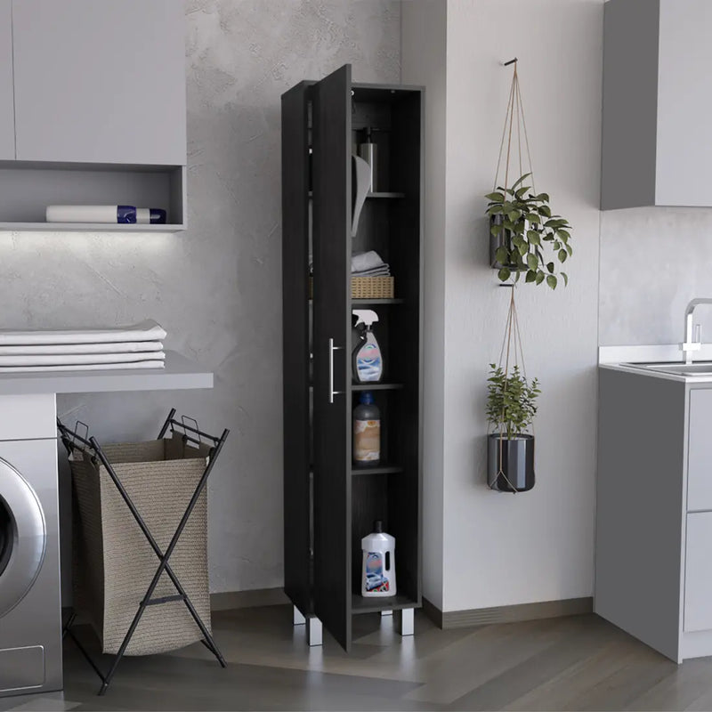 71" Gray Wood Pantry Or Storage Closet - GreatEagleInc