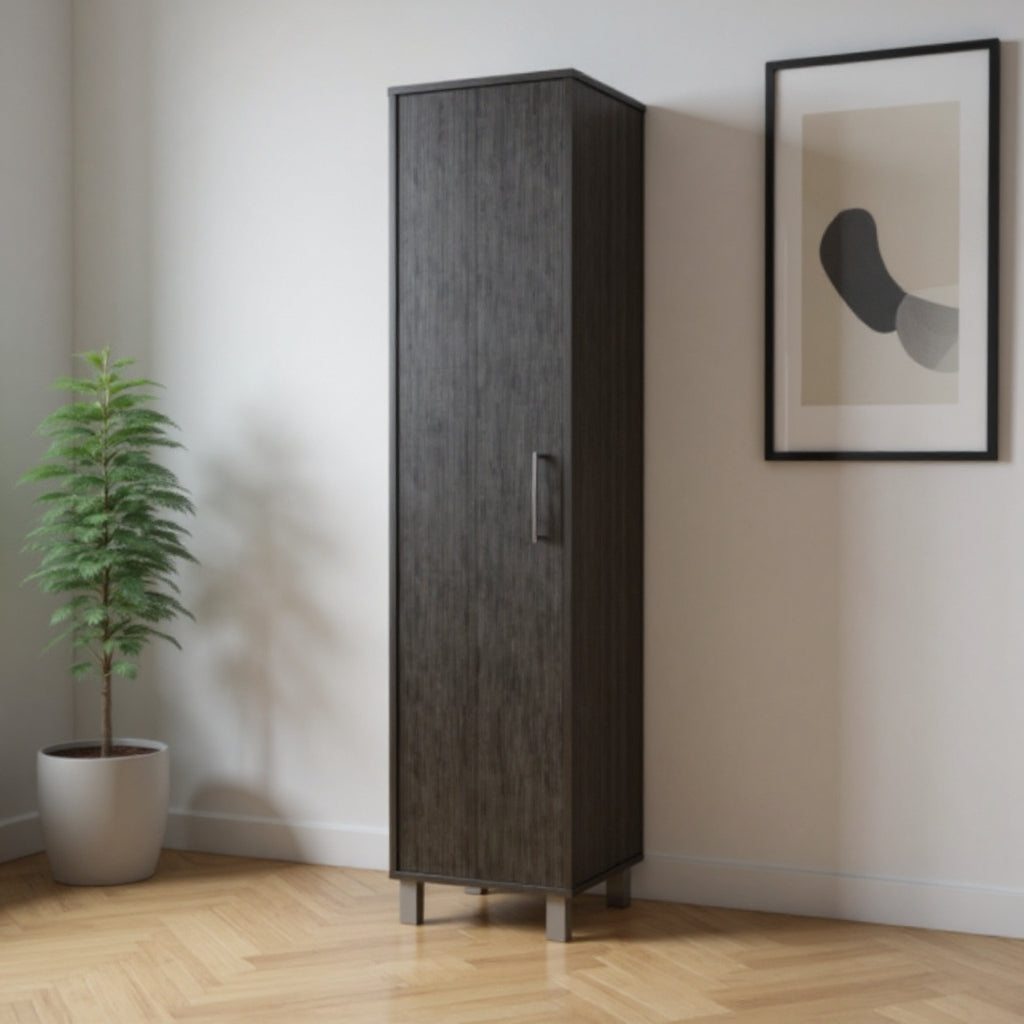 71" Gray Wood Pantry Or Storage Closet - GreatEagleInc