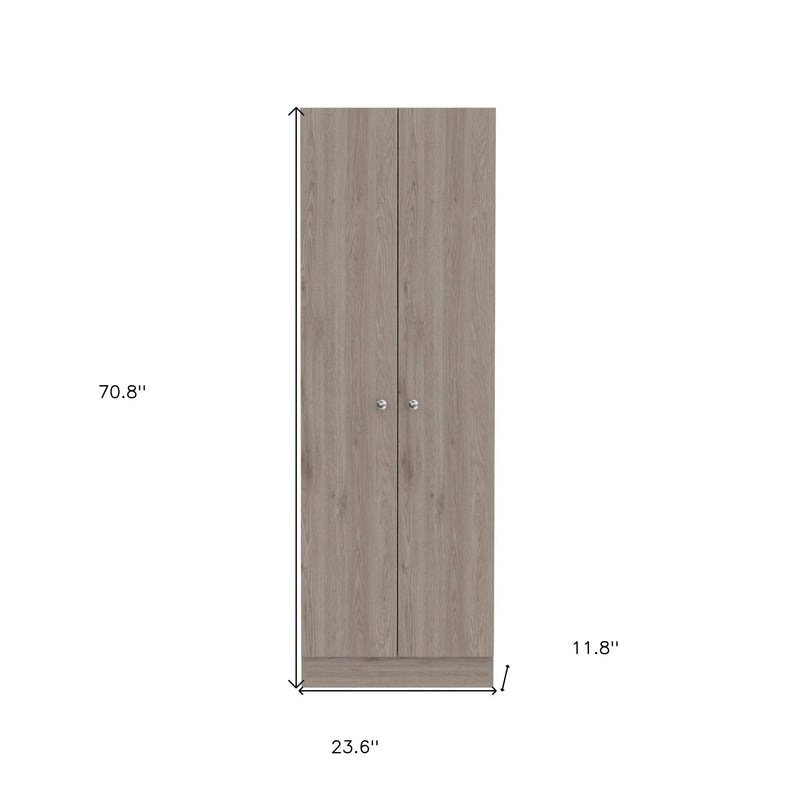 71" Light Gray Wood Pantry Or Storage Closet - GreatEagleInc