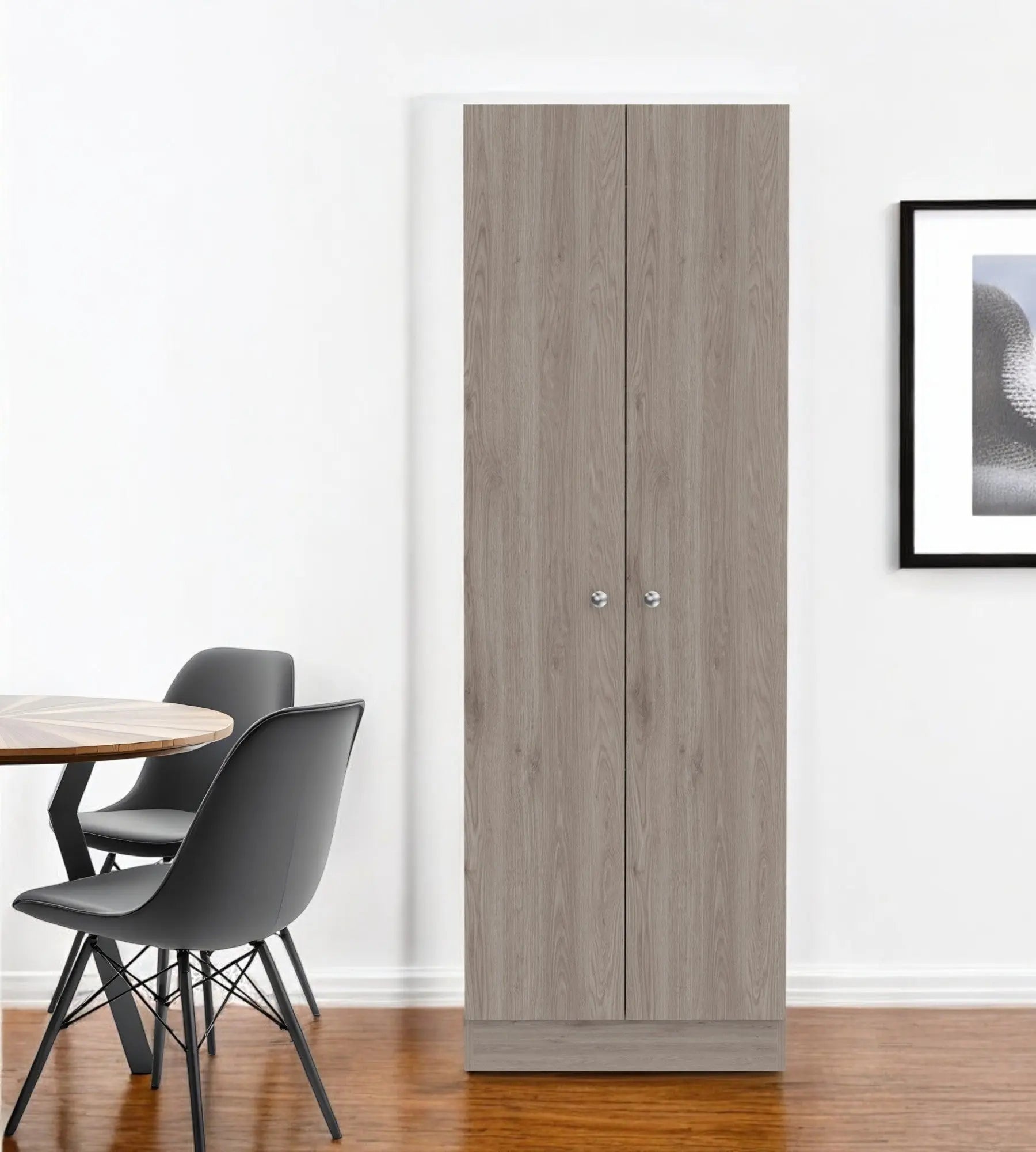 71" Light Gray Wood Pantry Or Storage Closet - GreatEagleInc