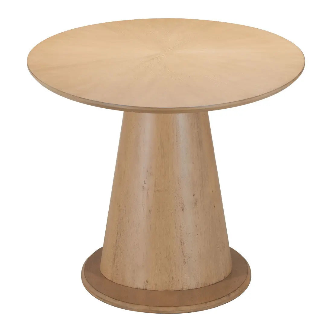 71" Natural Solid Wood Pedestal Base Oval Dining Table Homeroots Kitchen & Dining