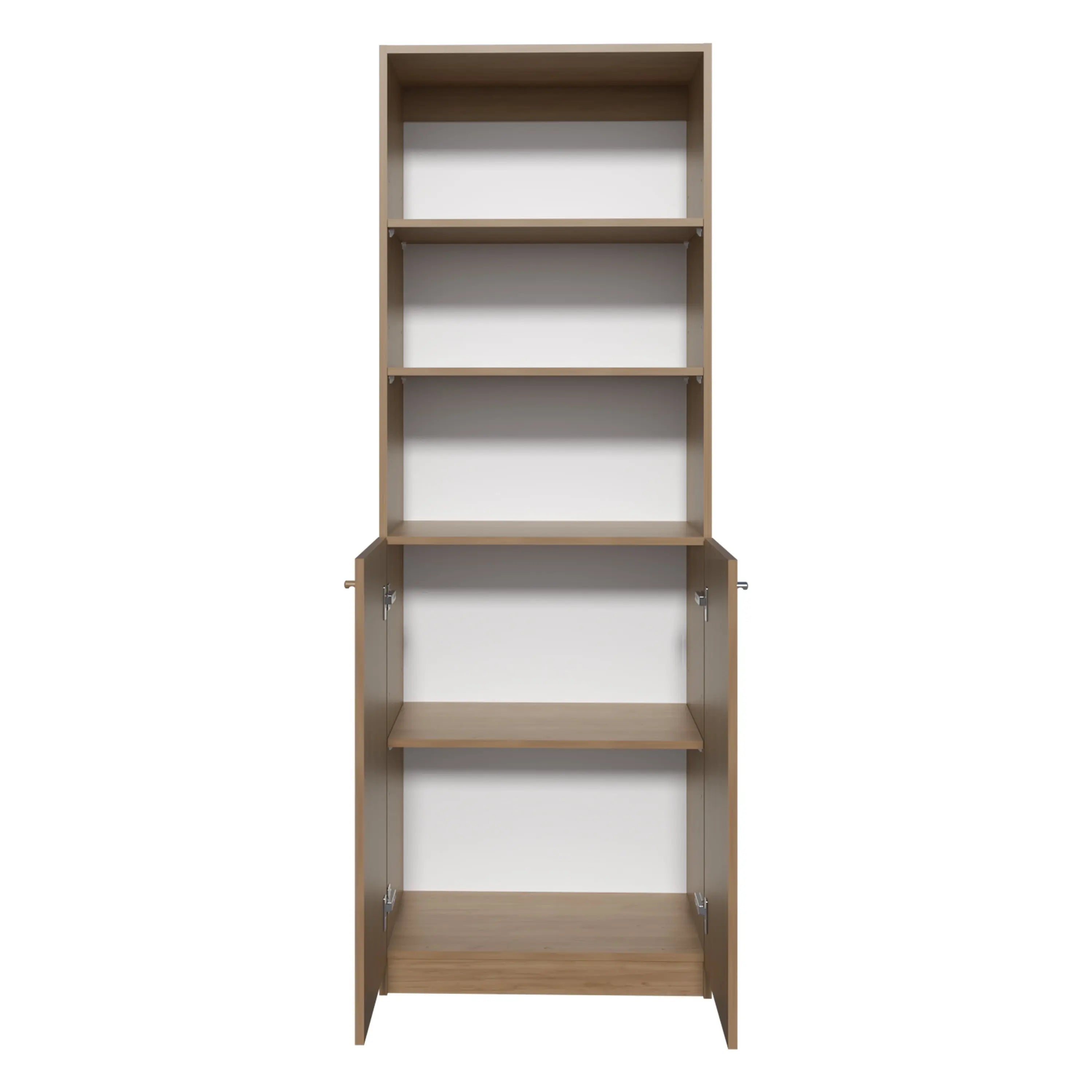 71" Natural Wood Three Tier Bookcase Homeroots Office