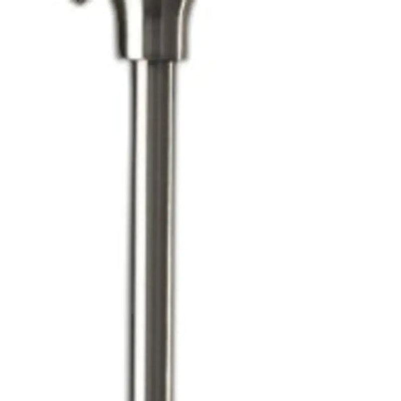 71" Silver Metal Torchiere Floor Lamp With White Bowl Shade - GreatEagleInc