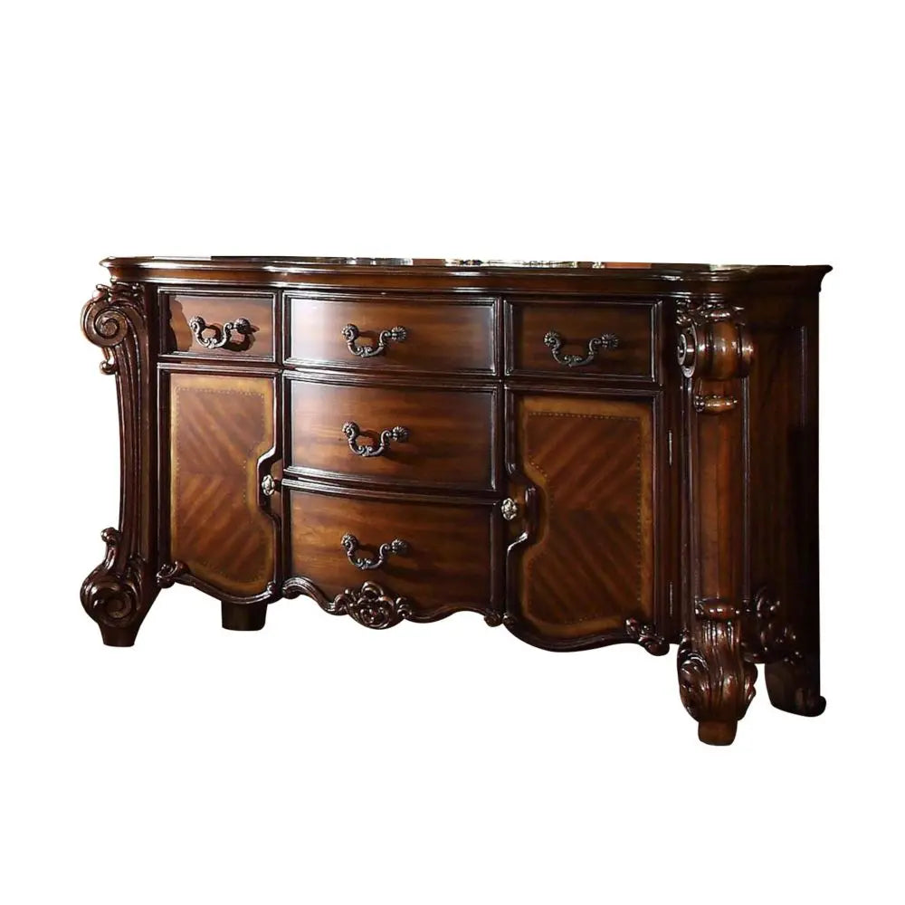 71" Solid Wood Five Drawer Dresser Homeroots Bed & Bath