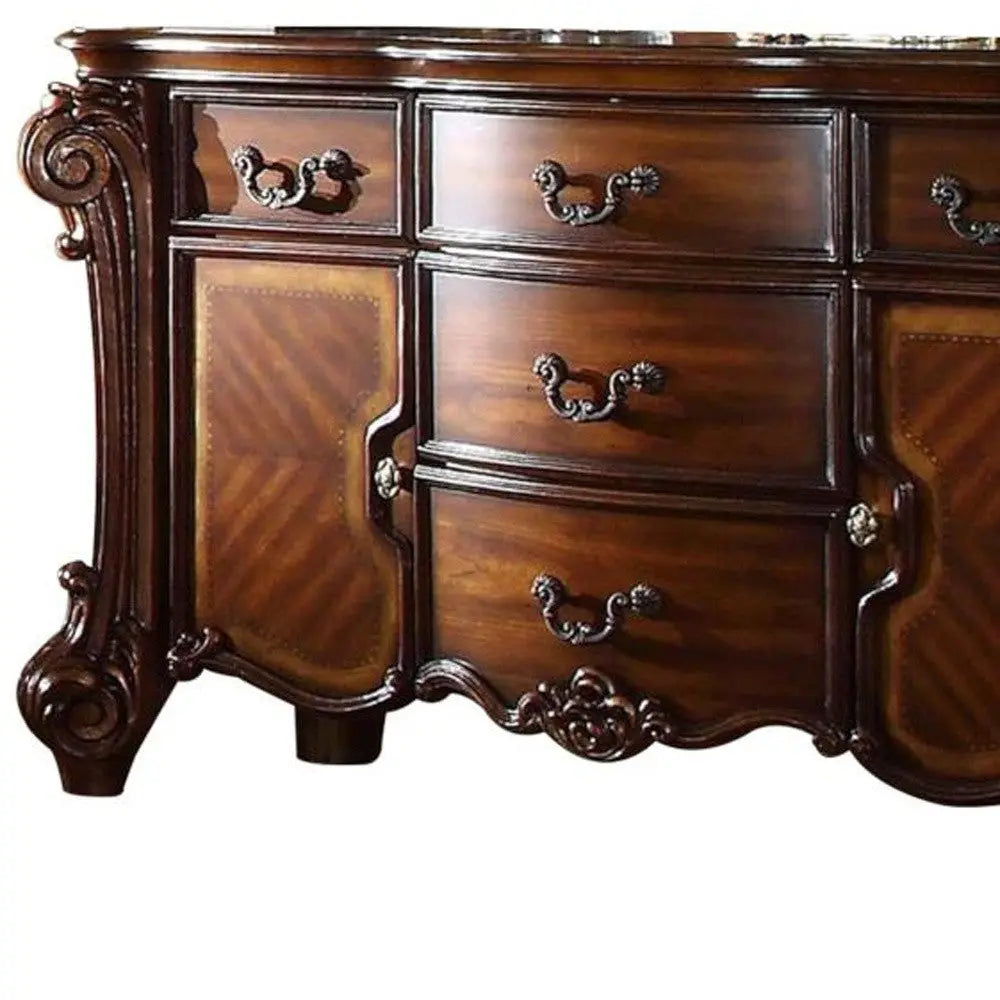 71" Solid Wood Five Drawer Dresser Homeroots Bed & Bath