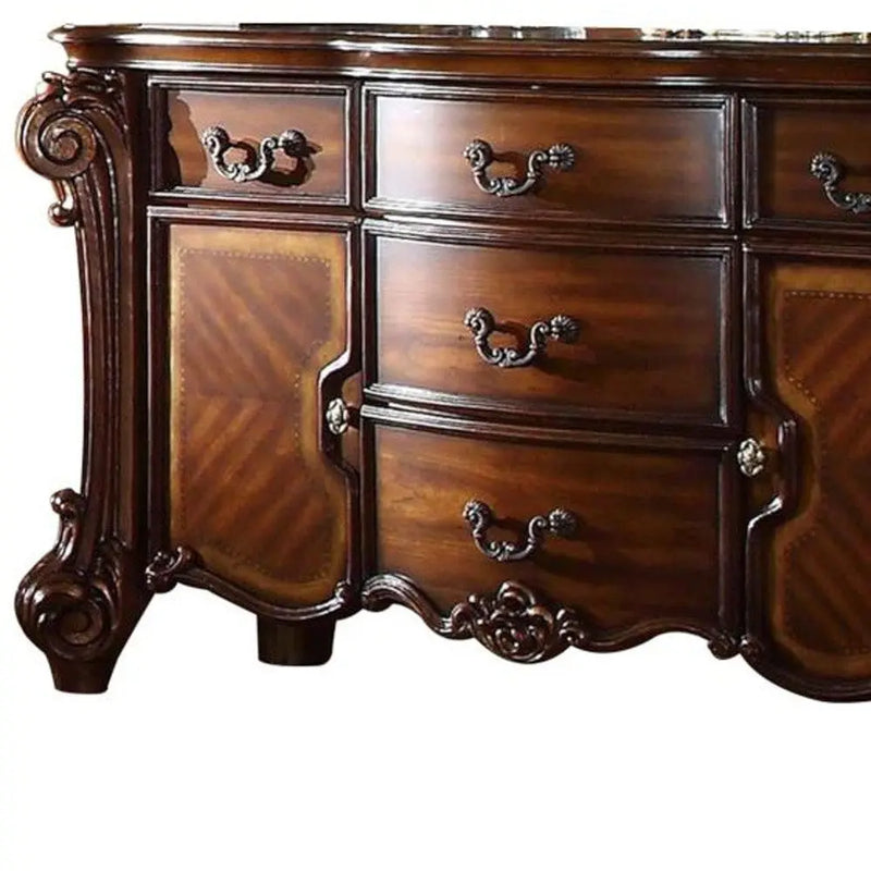 71" Solid Wood Five Drawer Dresser Homeroots Bed & Bath