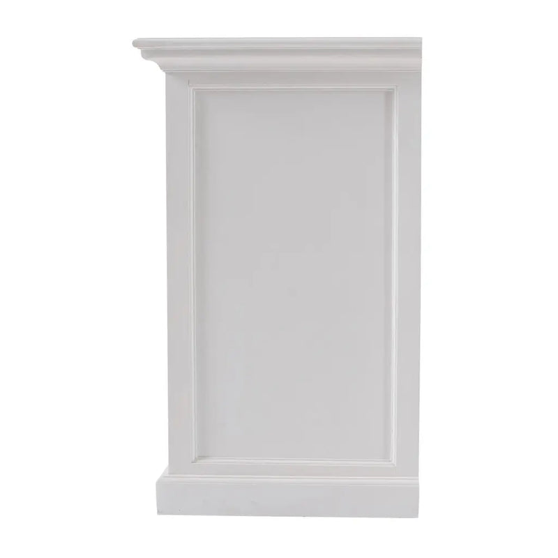 71" White Solid Wood Three Drawer Sideboard with Five Doors Homeroots Kitchen & Dining