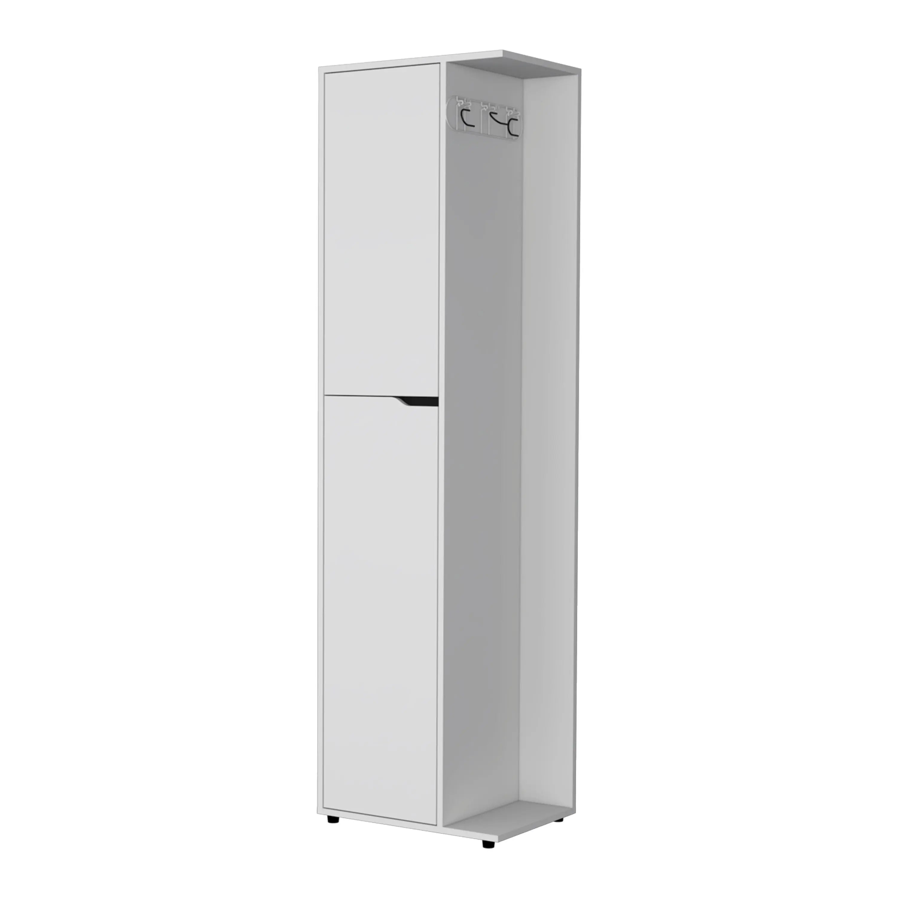 71" White Wood Accent Cabinet With Two Doors Homeroots Kitchen & Dining