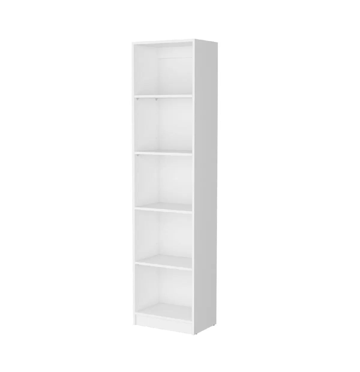 71" White Wood Five Tier Bookcase Homeroots Office