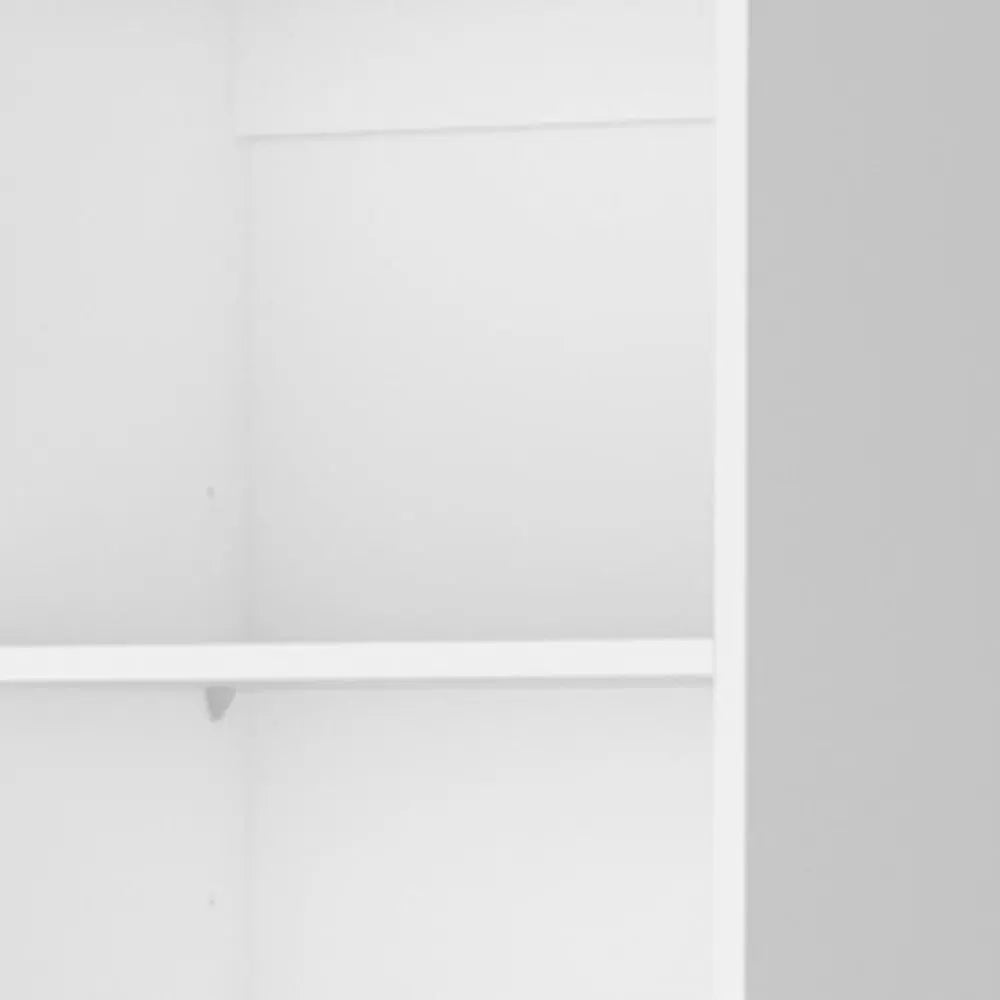 71" White Wood Five Tier Bookcase Homeroots Office