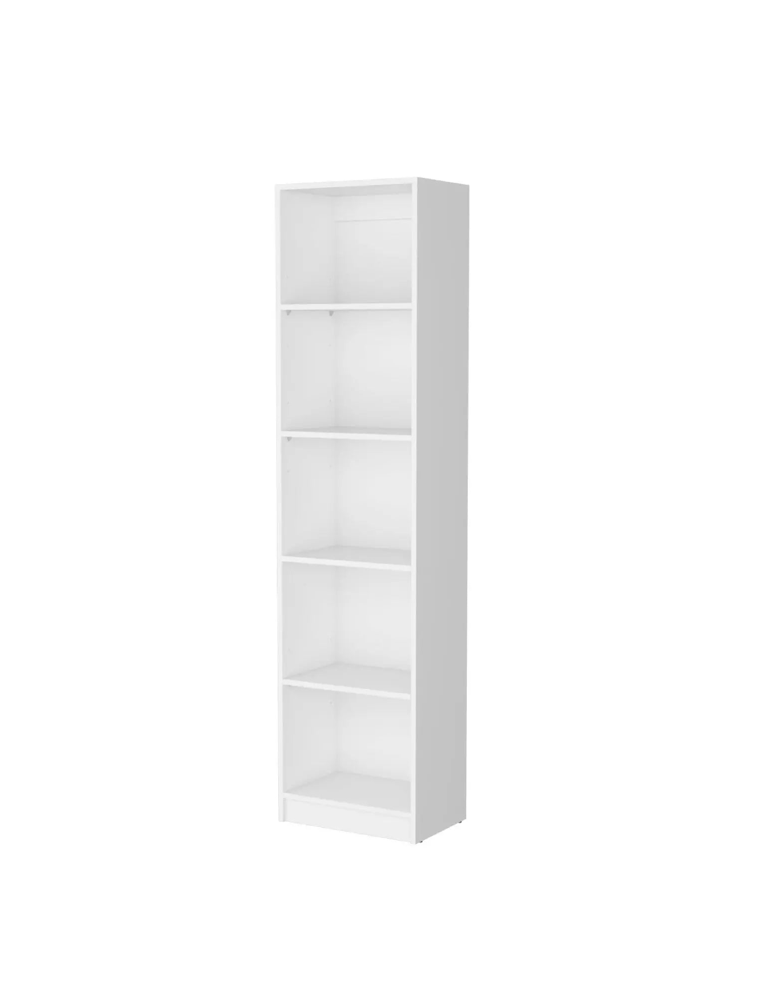 71" White Wood Five Tier Bookcase Homeroots Office