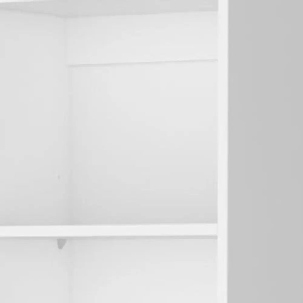 71" White Wood Five Tier Bookcase Homeroots Office