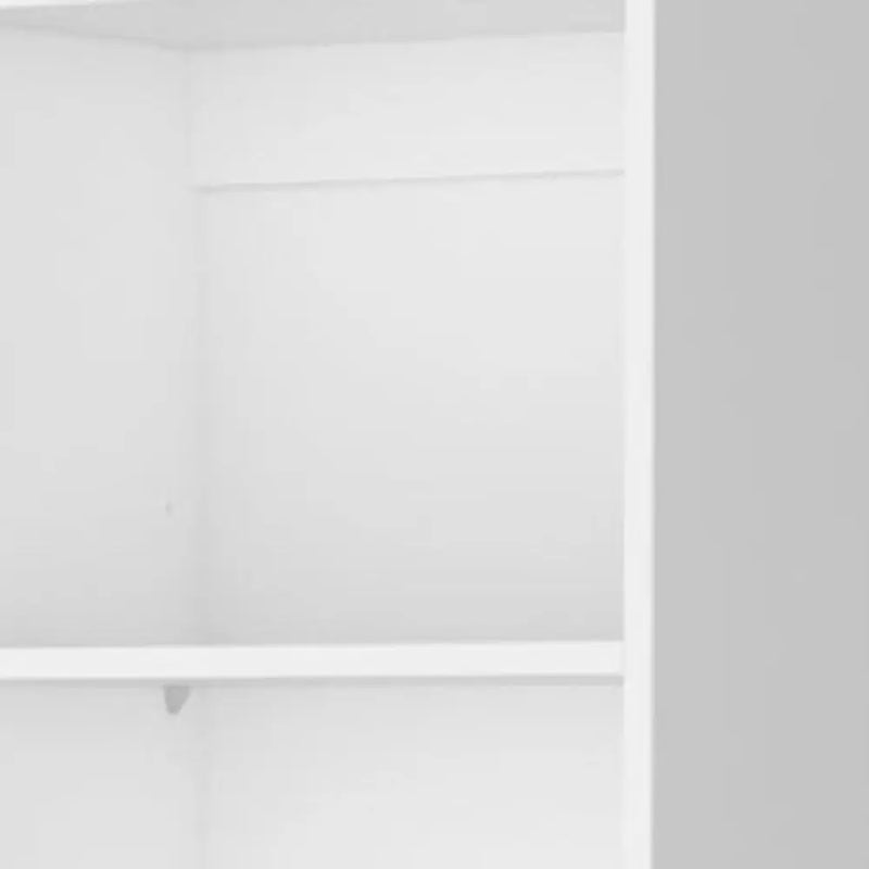 71" White Wood Five Tier Bookcase Homeroots Office