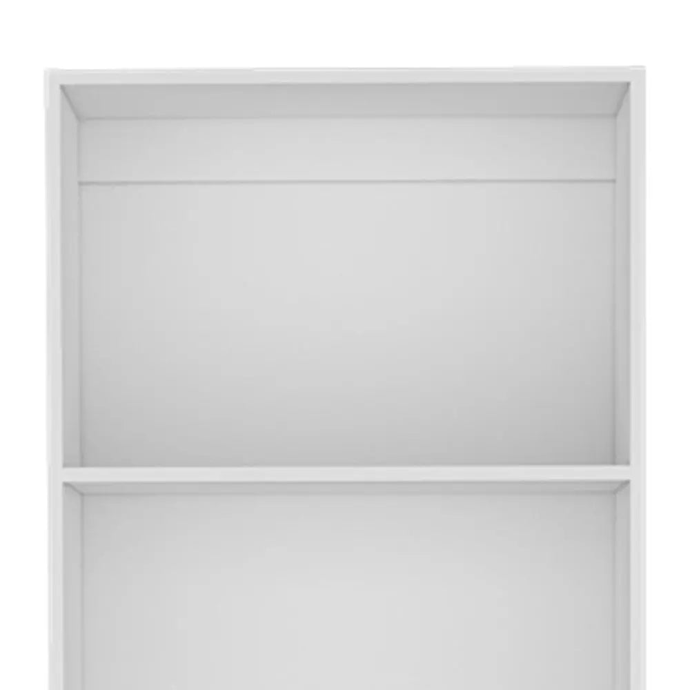 71" White Wood Four Tier Bookcase Homeroots Office