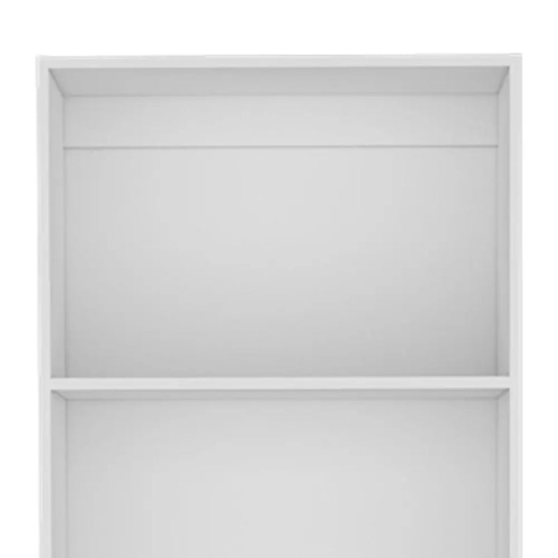 71" White Wood Four Tier Bookcase Homeroots Office