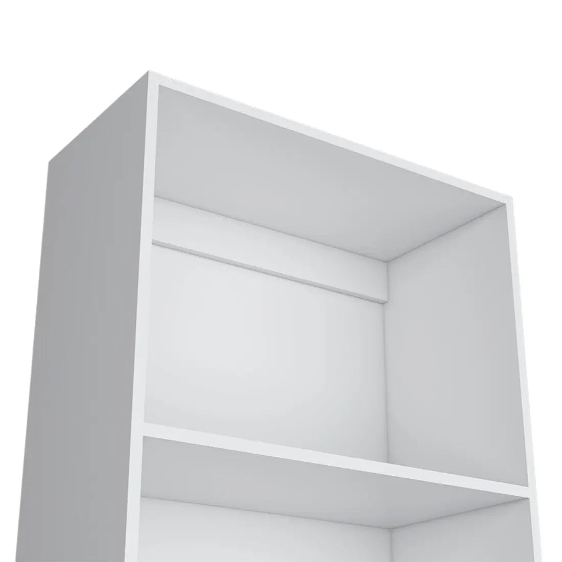 71" White Wood Four Tier Bookcase Homeroots Office
