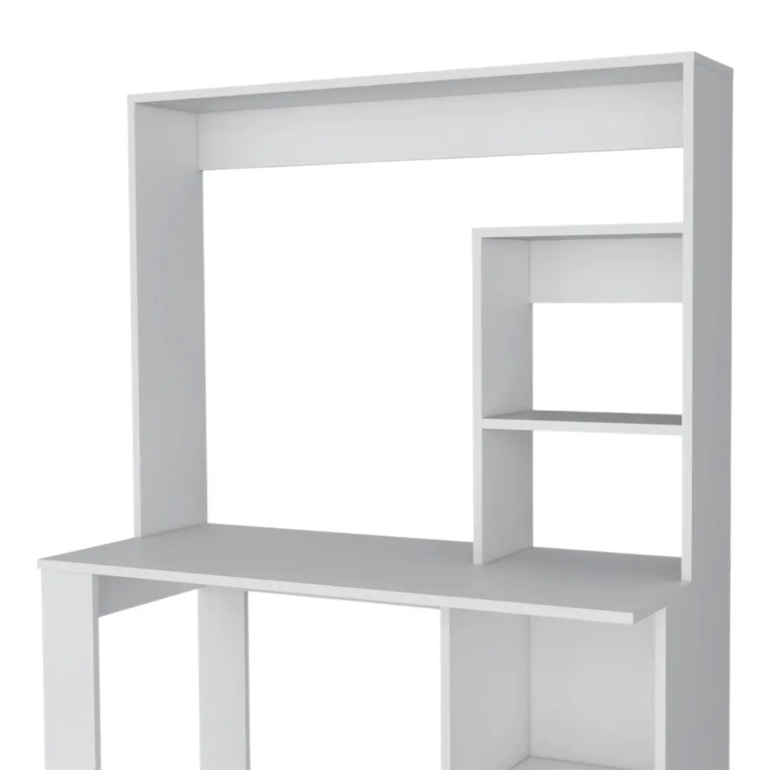 71" White Wood Four Tier Bookcase Homeroots Office