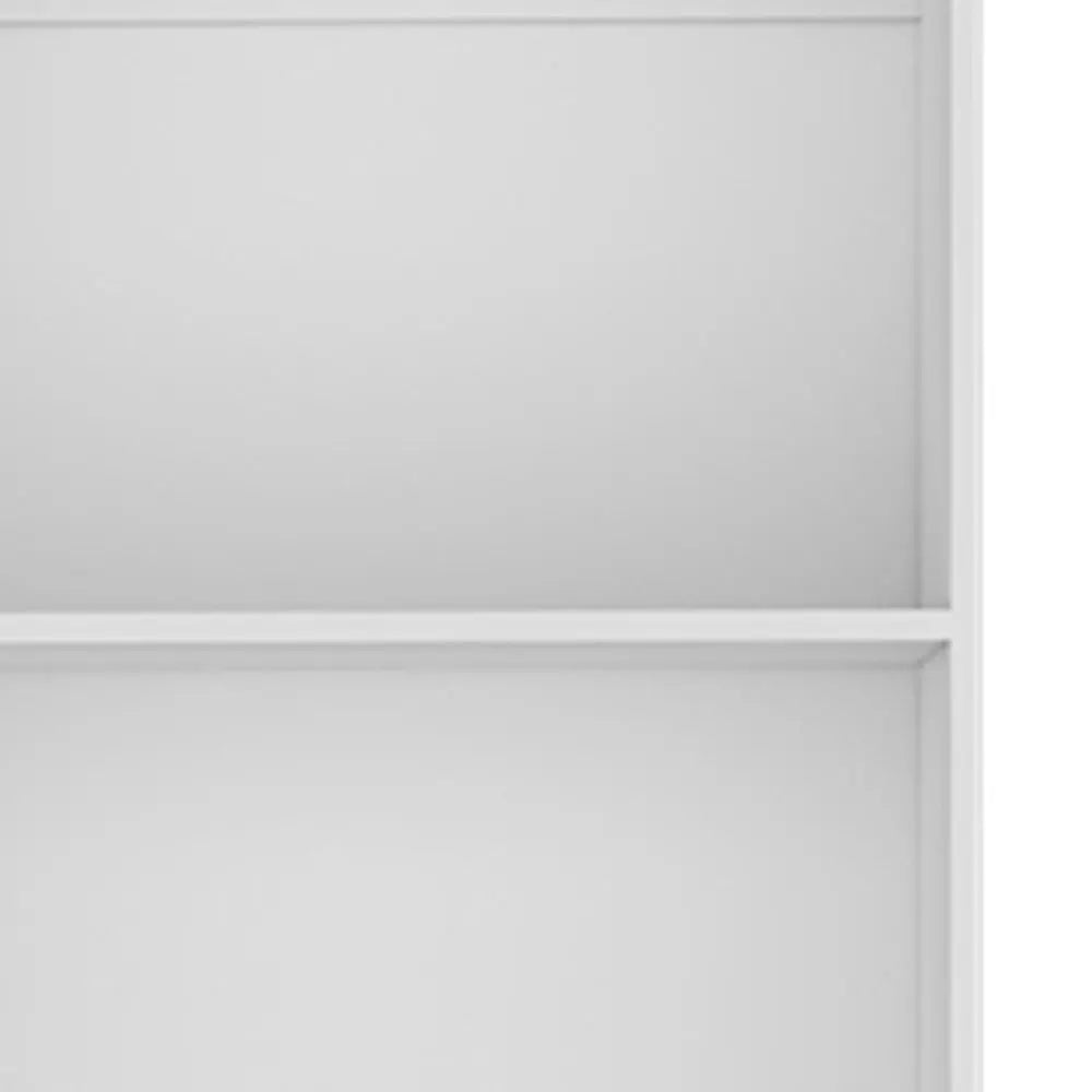71" White Wood Four Tier Bookcase Homeroots Office
