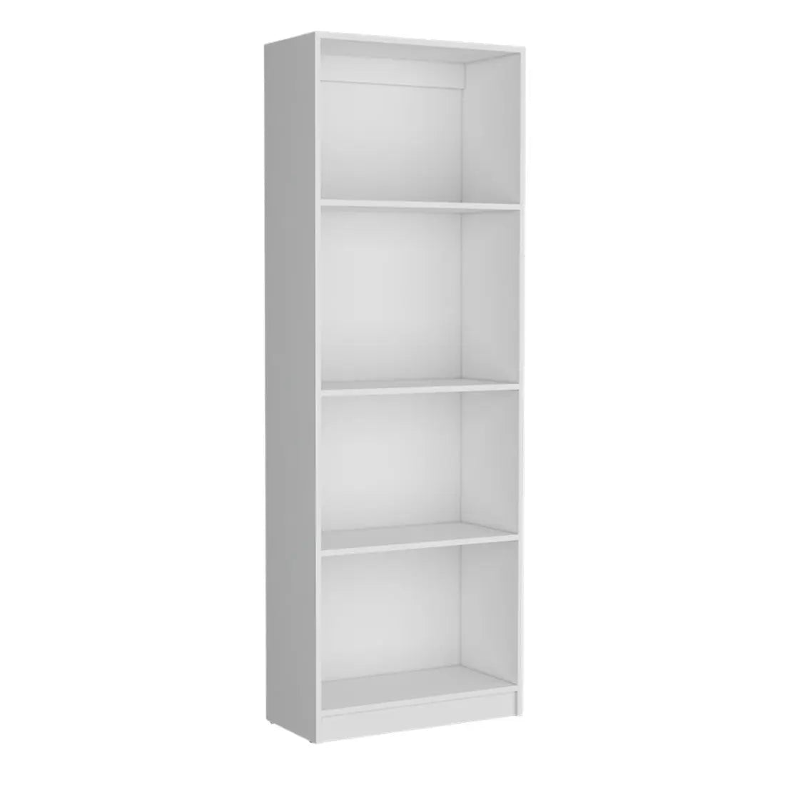 71" White Wood Four Tier Bookcase Homeroots Office
