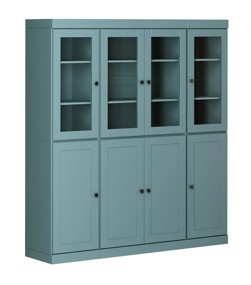 72" Aqua Solid Wood 8 Two Drawer Pantry Or Storage Closet Homeroots Kitchen & Dining